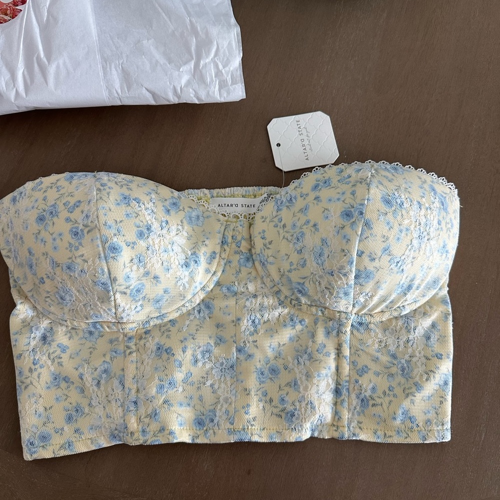 Altar’d State Penney Corset Top Size (L) NEW - Picture 5 of 13